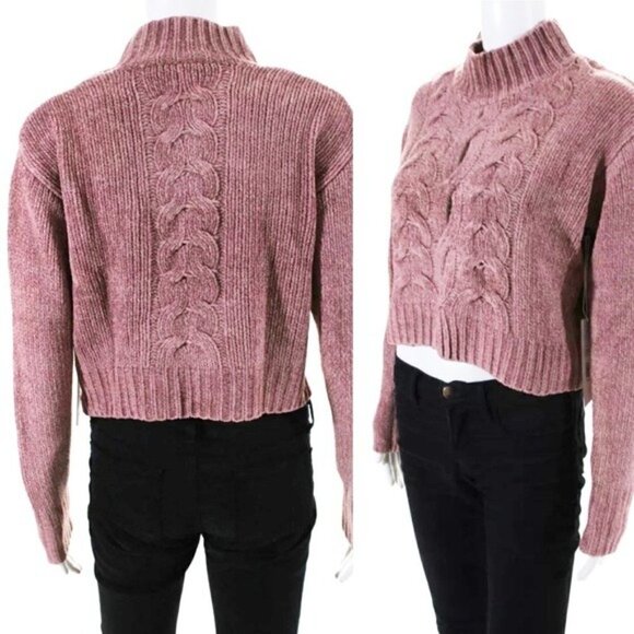Cushnie sweater NWT Mock Turtle Neck Sweater Woodrose Pink S new - Picture 9 of 14